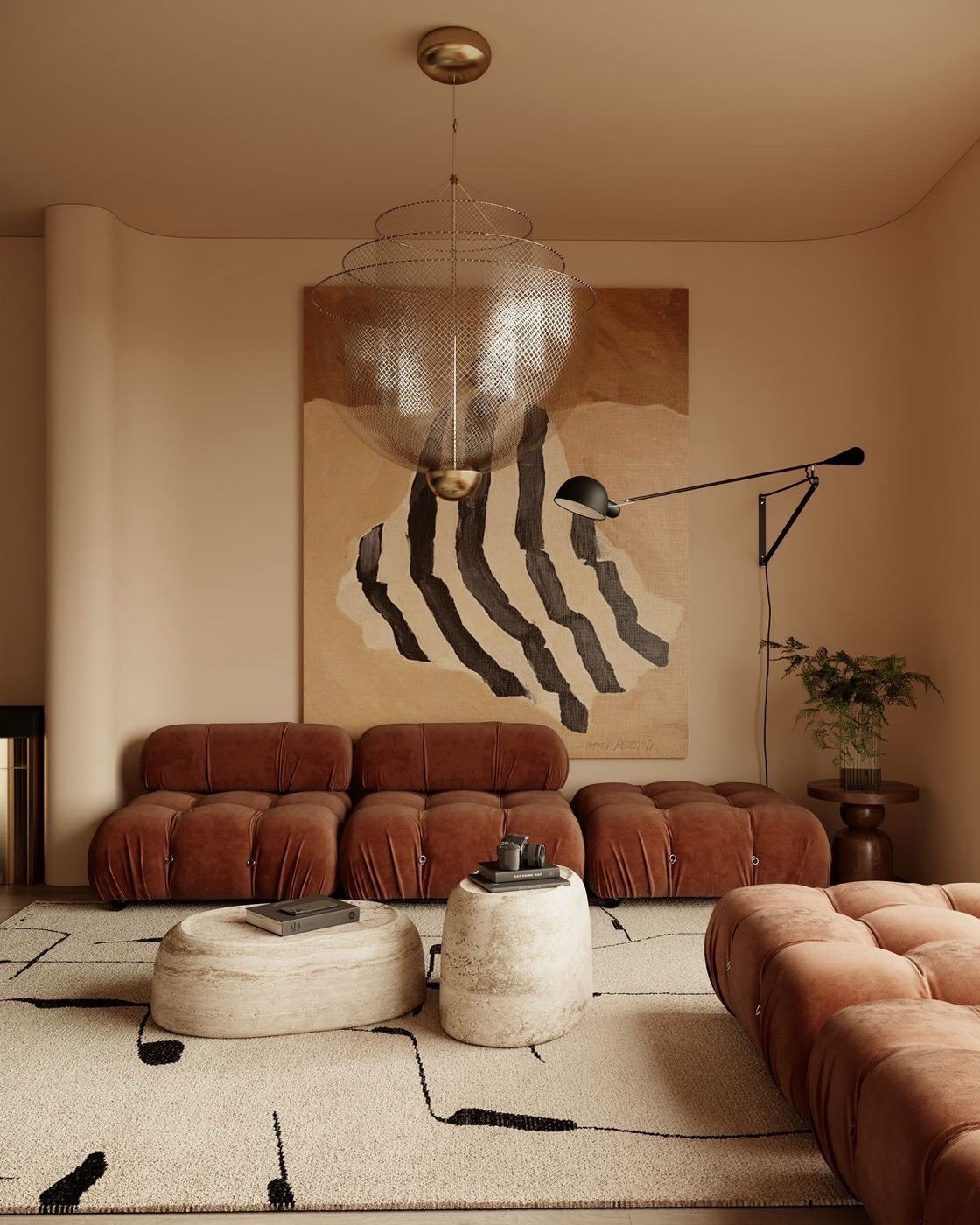 Warm living room